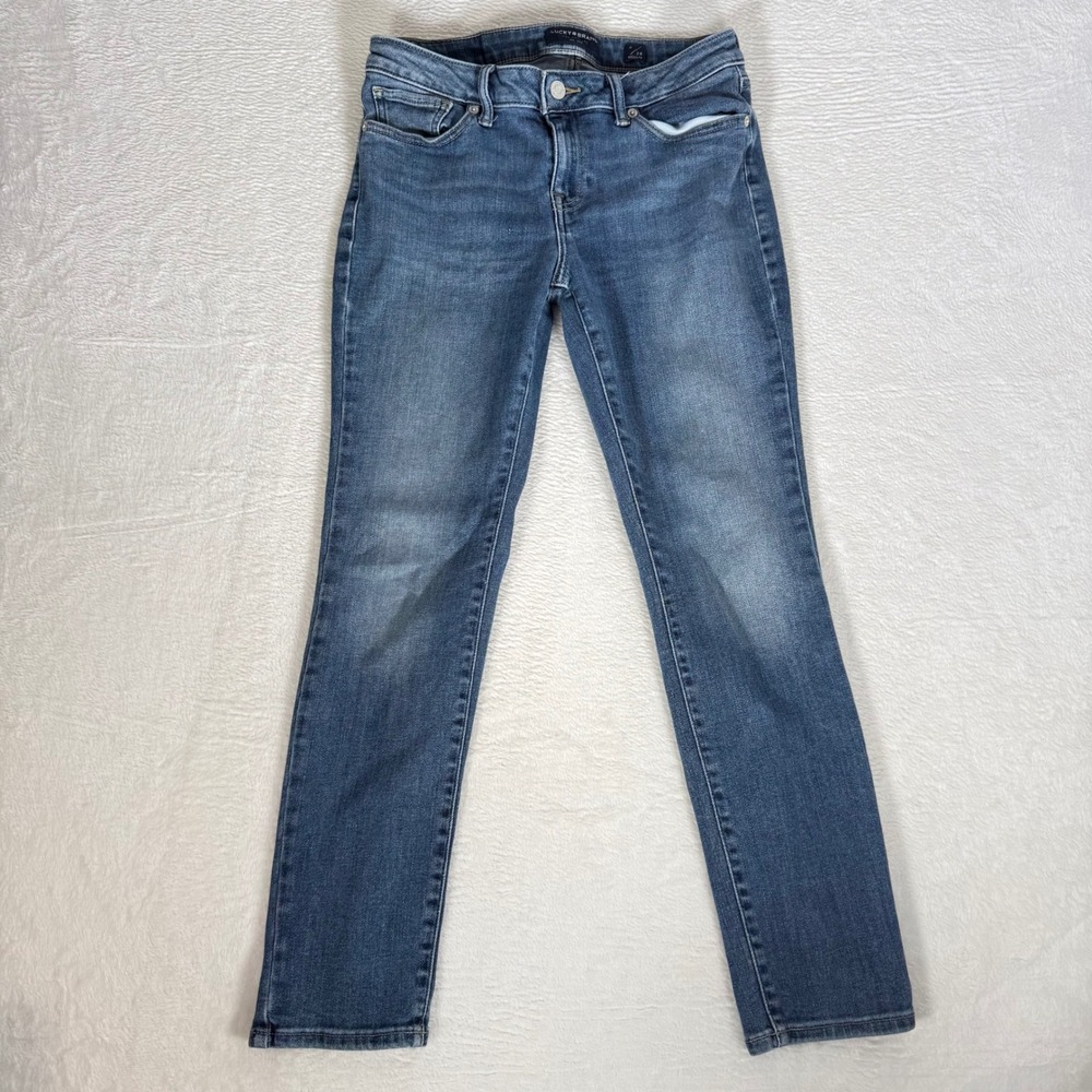 Lucky Brand Lolita Skinny Jeans Womens 6 28 Regular Medium Wash Low Rise Stretch